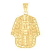 14Kt Yellow Gold Mens Pharaoh Egyptian Charm Pendant